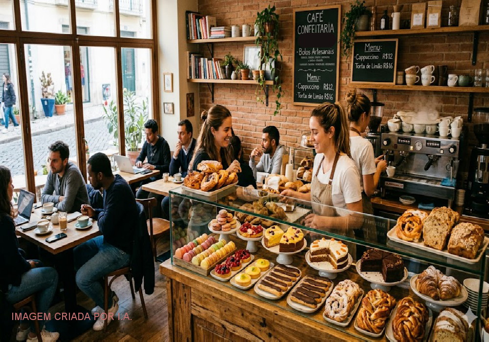 Cafeteria confeitaria e restaurante